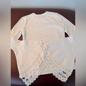 5F Bergdorf Goodman Milly Cream Bell Sleeved Top